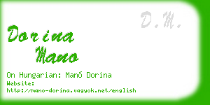 dorina mano business card